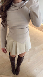 Vera Cowl Neck Top • Taupe