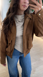 Sienna • Suede Bomber Jacket
