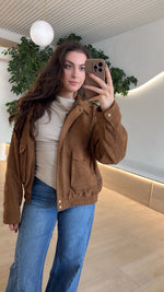 Sienna • Suede Bomber Jacket
