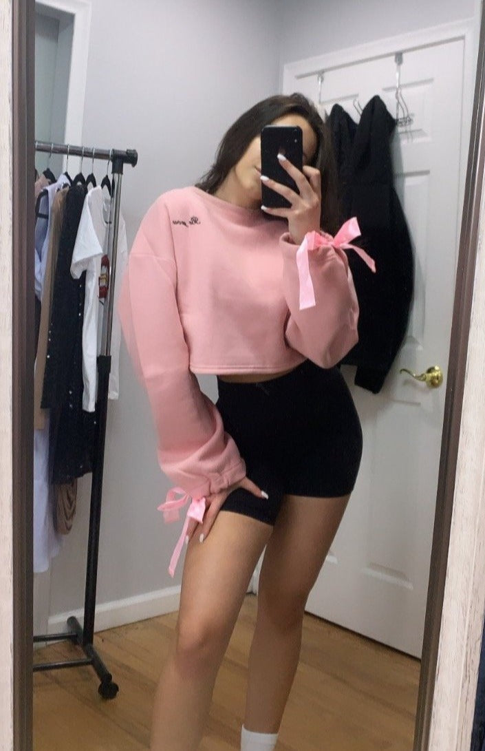 Be You Cropped Sweater · Pink